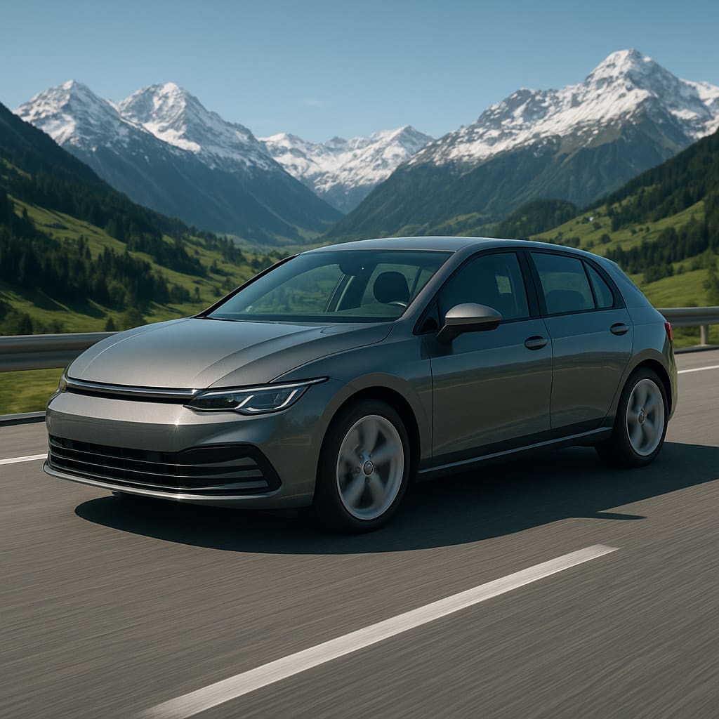 Auto auf Schweizer Autobahn